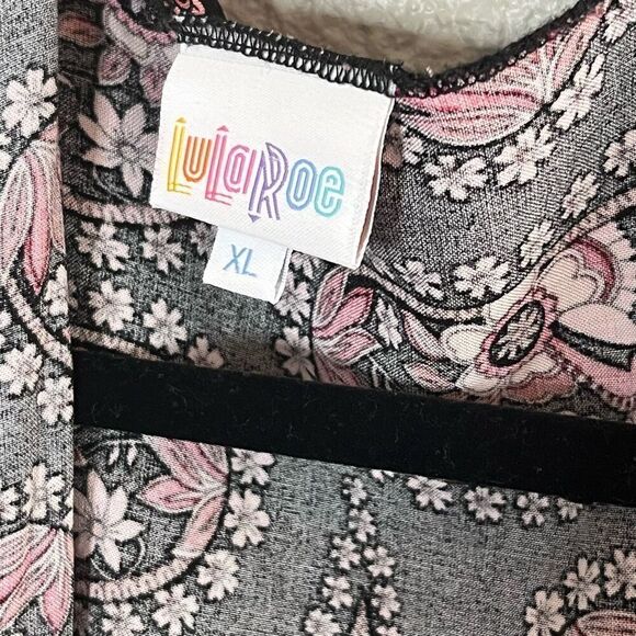 Lularoe Long Line Paisley Kimono Darker Colors XL - Picture 7 of 7